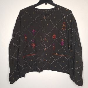 Market Place Handmade in India 100% Cotton Womans Button Up